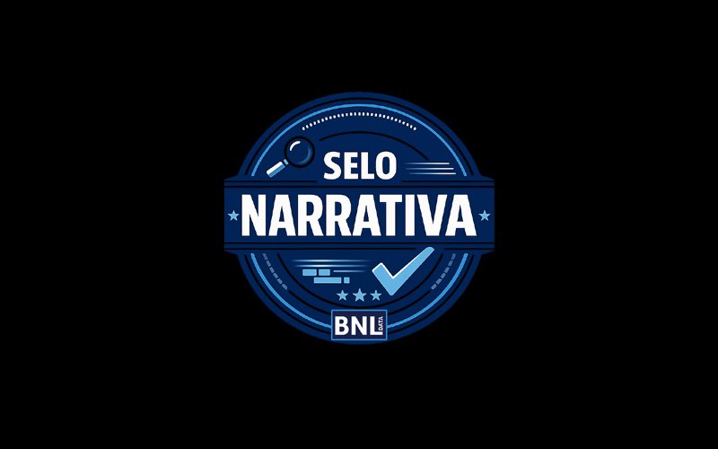 Selo Narrativa BNLData sobre reportagem que liga apostas esportivas a endividamento durante a Copa