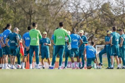 Jogadores da Seleção Brasileira em treino antes de Brasil x Austrália