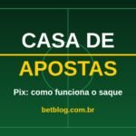 Arte do BetBlog sobre casas de apostas com Pix e como funciona o saque