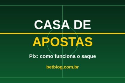 Arte do BetBlog sobre casas de apostas com Pix e como funciona o saque