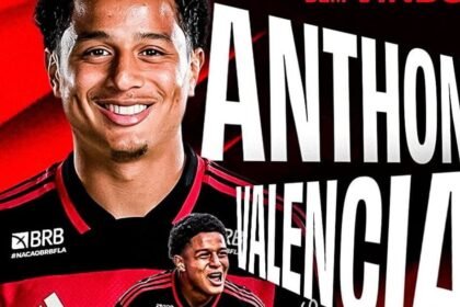 Anthony Valencia e anunciado como novo reforco do Flamengo
