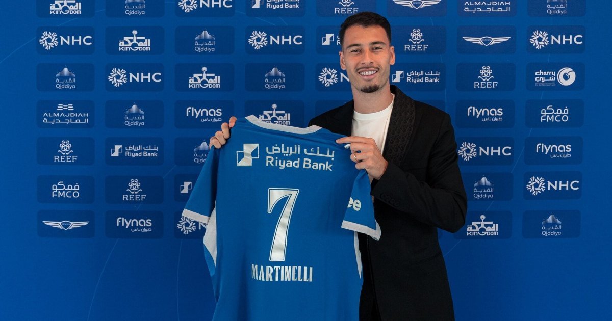 Gabriel Martinelli é apresentado como novo reforço do Al-Hilal