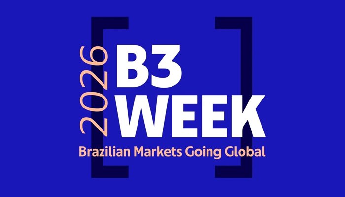 Logo da B3 Week 2026, evento que debateu mercados de previsão no Brasil