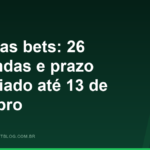 Capa do Bet Blog sobre as emendas à MP das bets e o prazo ampliado até 13 de outubro